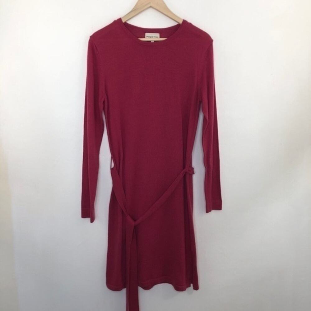 People Tree Pink Wool Organic Dress Size 12
